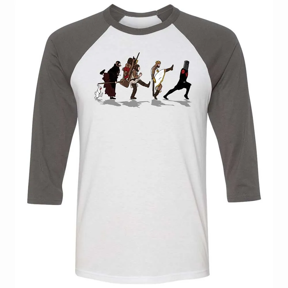 Unisex 3/4 Baseball Tee - C9H6QUA4 - White/Asphalt - 2