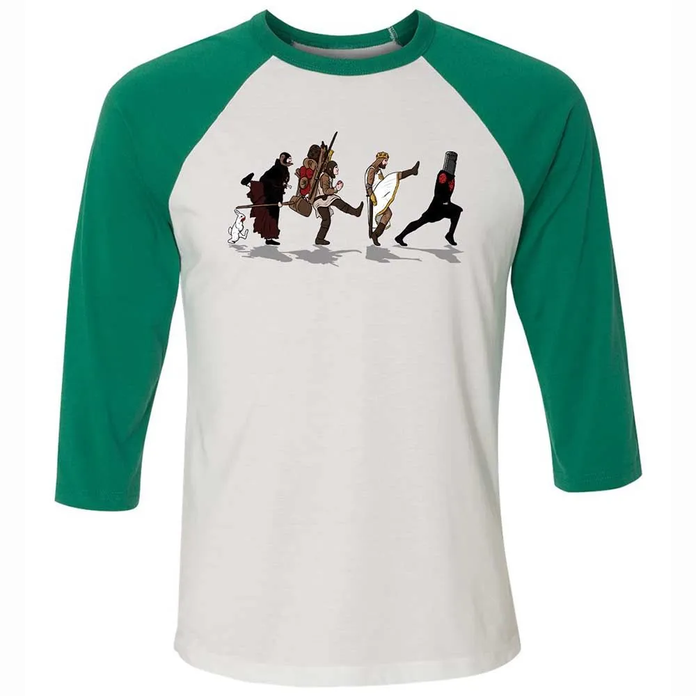 Unisex 3/4 Baseball Tee - C9H6QUA4 - White/Kelly - 6