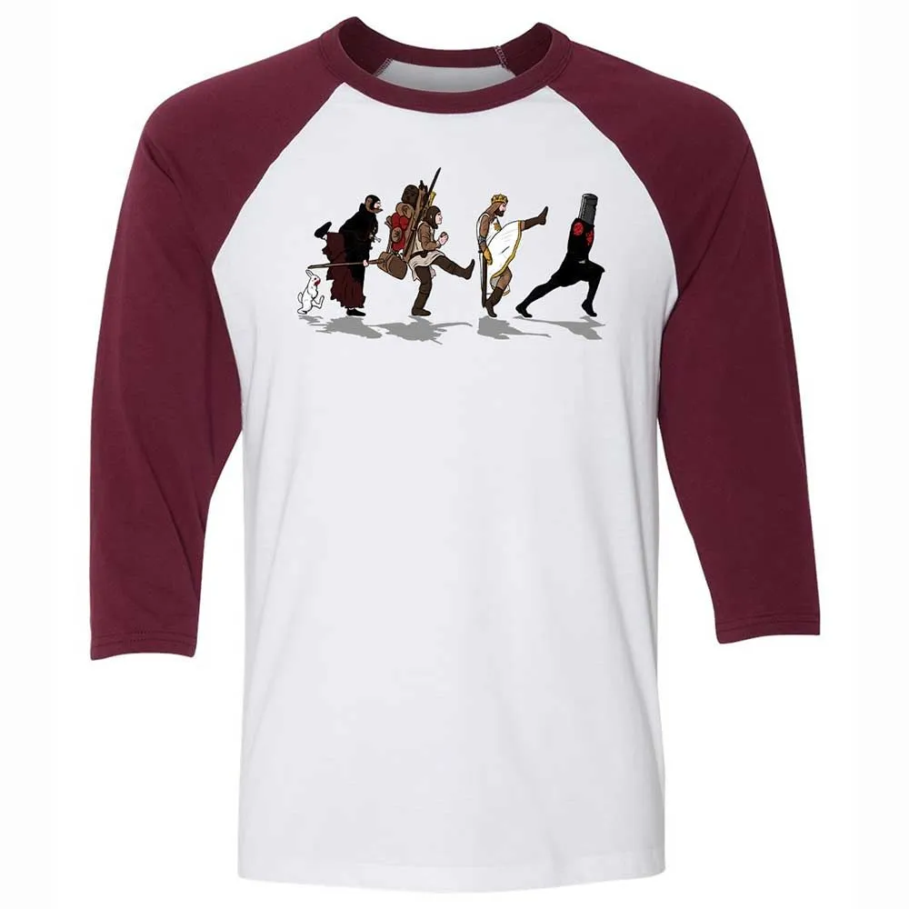 Unisex 3/4 Baseball Tee - C9H6QUA4 - White/Maroon - 7