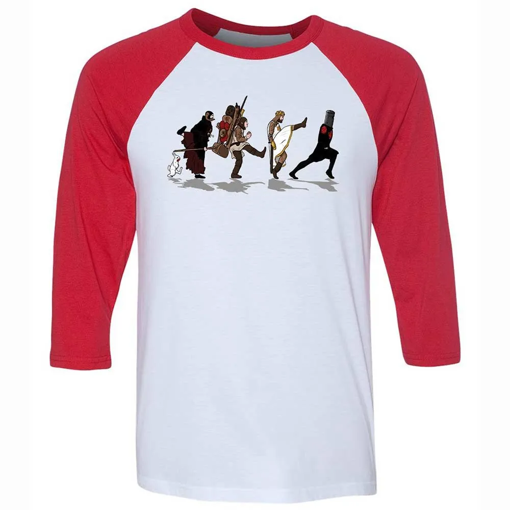 Unisex 3/4 Baseball Tee - C9H6QUA4 - White/Red - 9