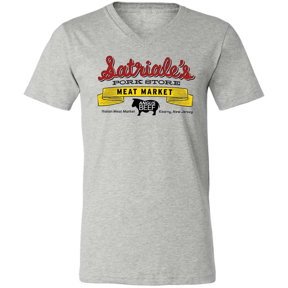 Unisex V-Neck T-Shirt - 7YVHJUXG - Athletic Heather - 2