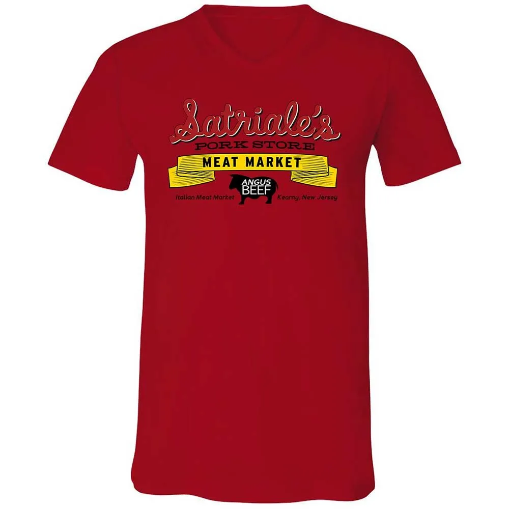Unisex V-Neck T-Shirt - 7YVHJUXG - Red - 5