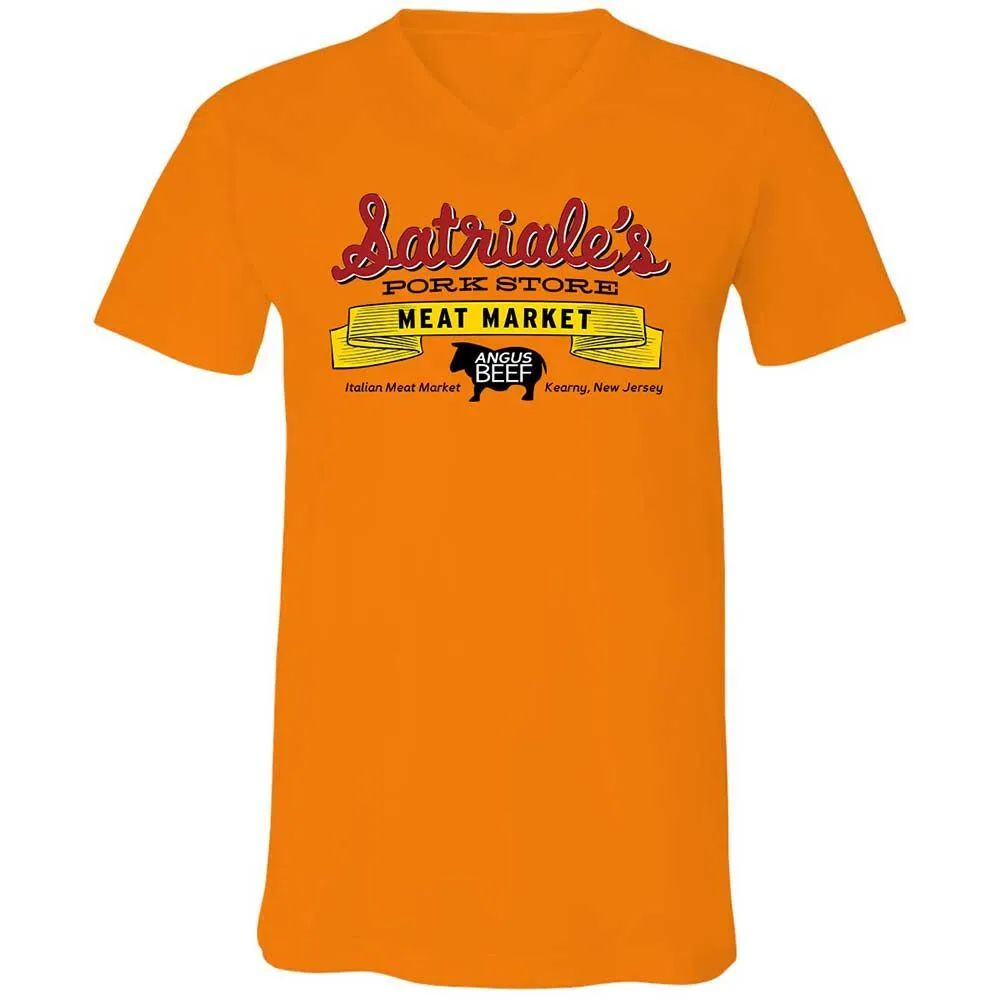 Unisex V-Neck T-Shirt - 7YVHJUXG - Orange - 7