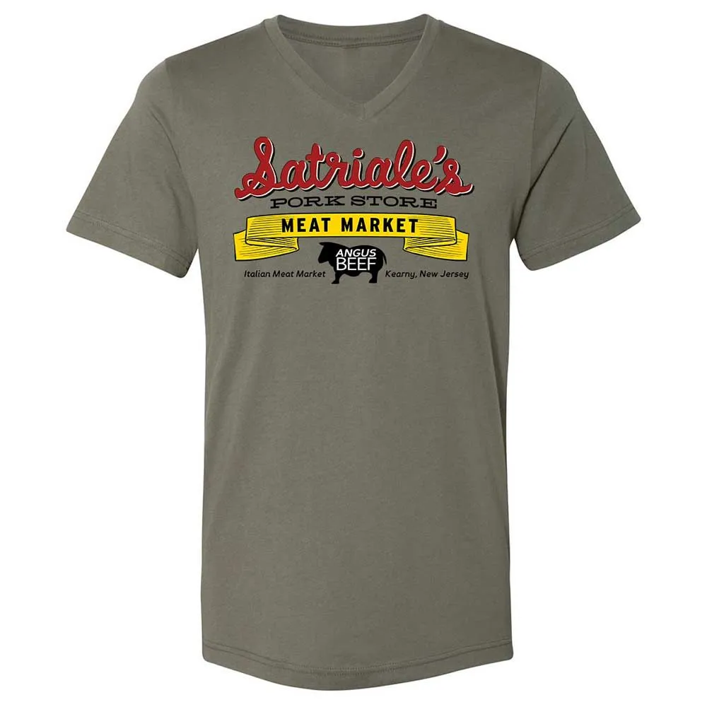 Unisex V-Neck T-Shirt - 7YVHJUXG - Military Green - 15