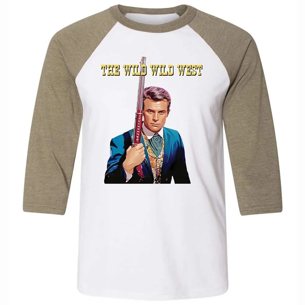 Unisex 3/4 Baseball Tee - CKGS3NWD - White/Heather Olive - 4