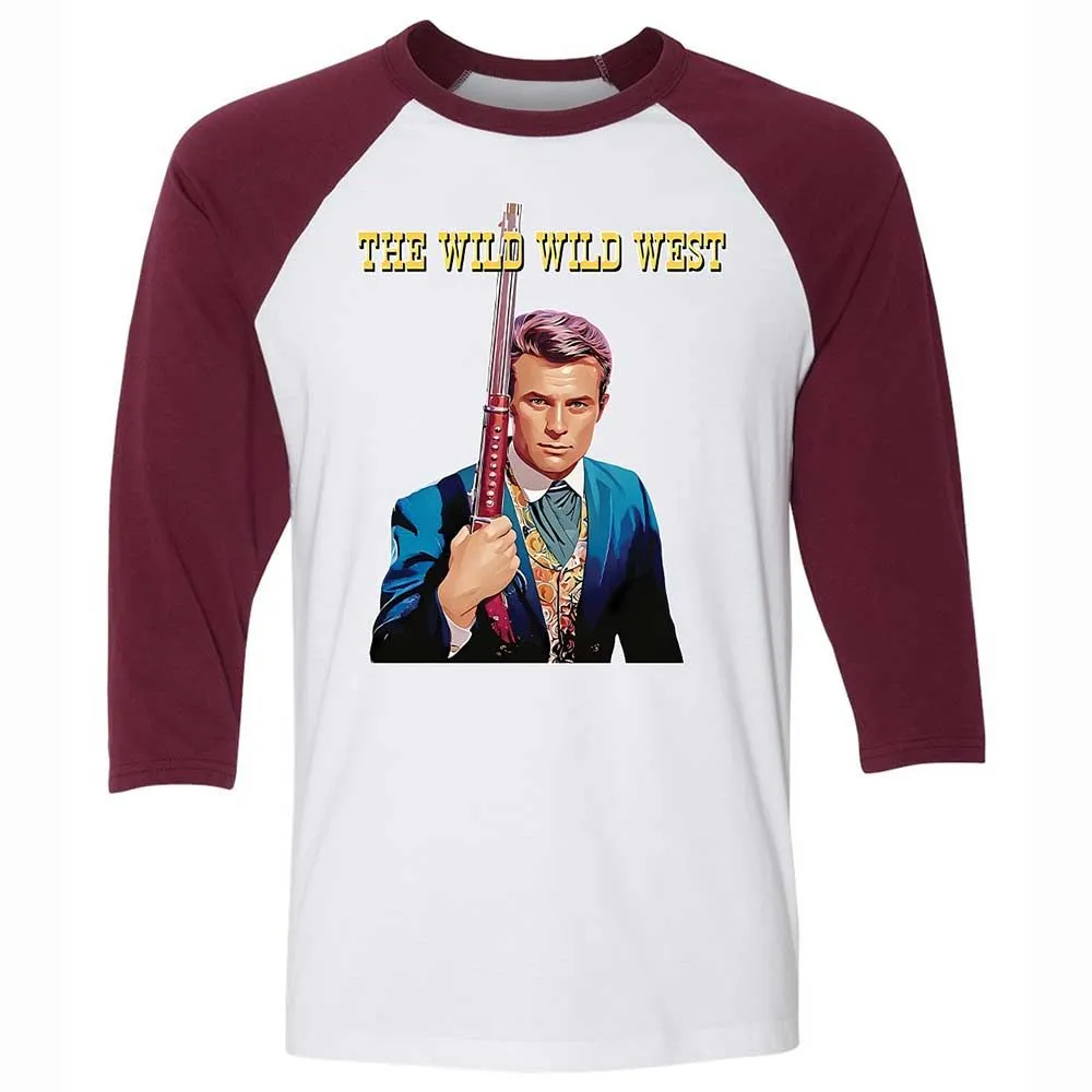 Unisex 3/4 Baseball Tee - CKGS3NWD - White/Maroon - 7