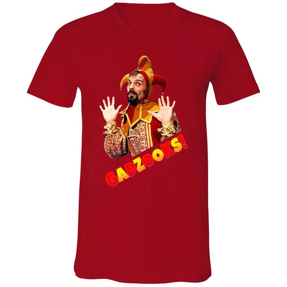 Unisex V-Neck T-Shirt - U8NDSKK3 - Red - 5