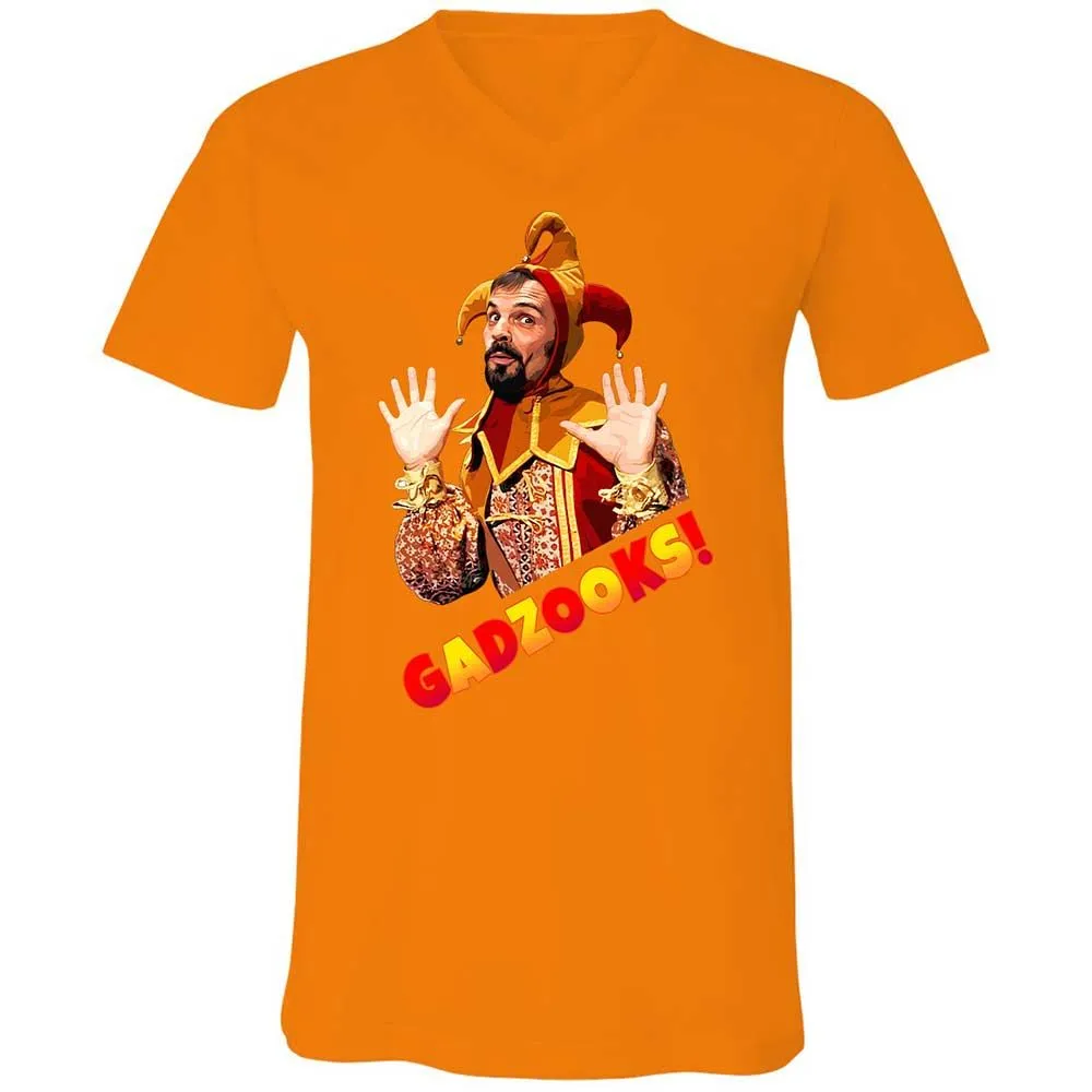 Unisex V-Neck T-Shirt - U8NDSKK3 - Orange - 7