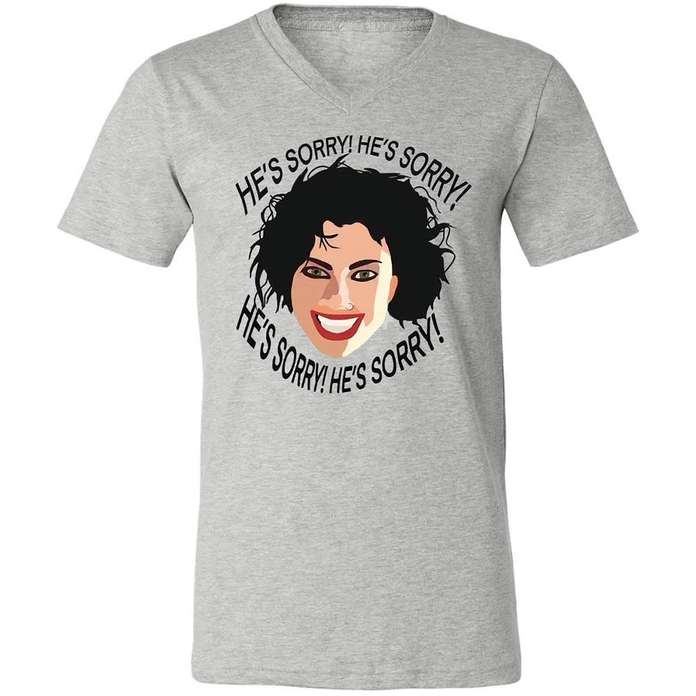 Unisex V-Neck T-Shirt - YQPNK5FU - Athletic Heather - 2