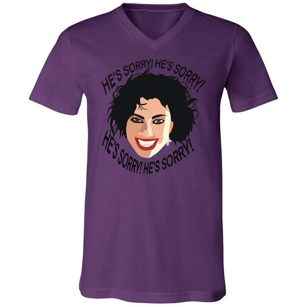 Unisex V-Neck T-Shirt - YQPNK5FU - Team Purple - 10