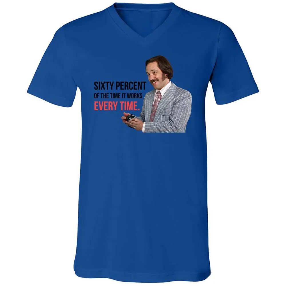 Unisex V-Neck T-Shirt - A7YVUSJG - True Royal - 3