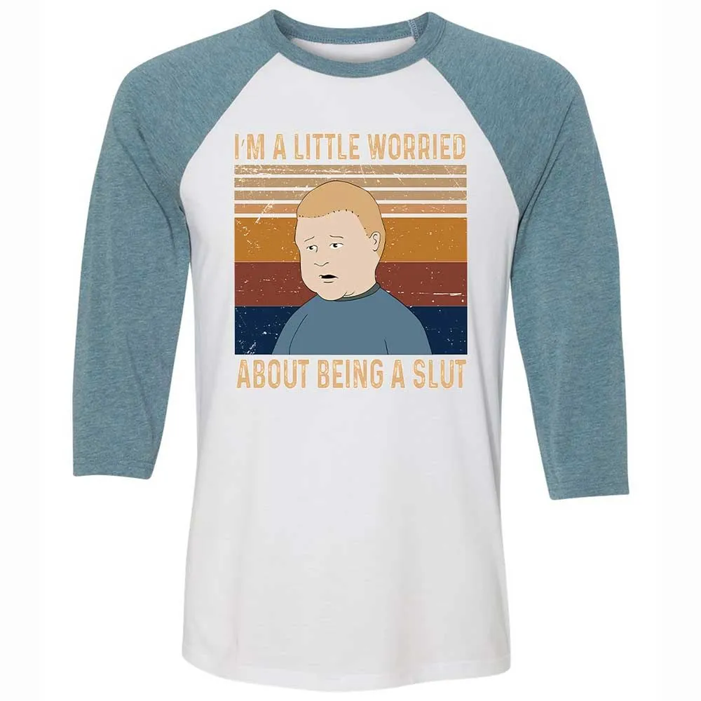 I'm a Little Worried About Being a Slut - White/Denim - 3