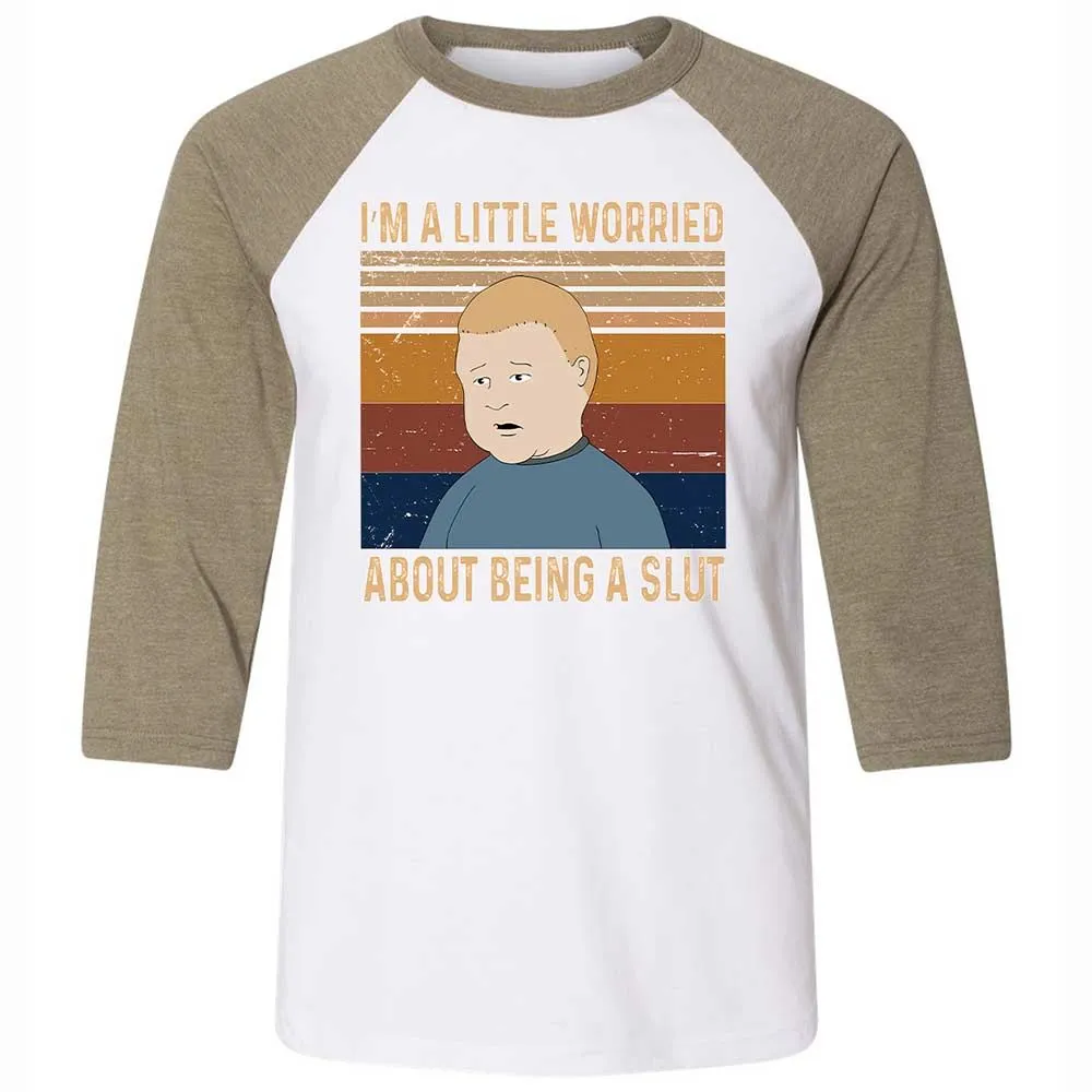 I'm a Little Worried About Being a Slut - White/Heather Olive - 4