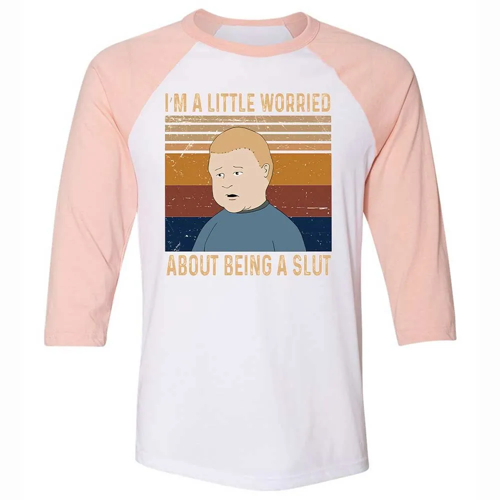 I'm a Little Worried About Being a Slut - White/Heather Peach - 5