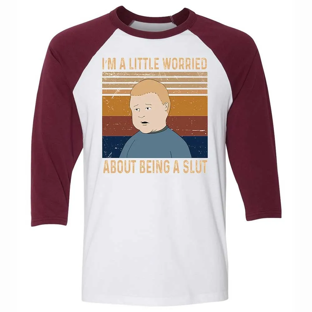 I'm a Little Worried About Being a Slut - White/Maroon - 7