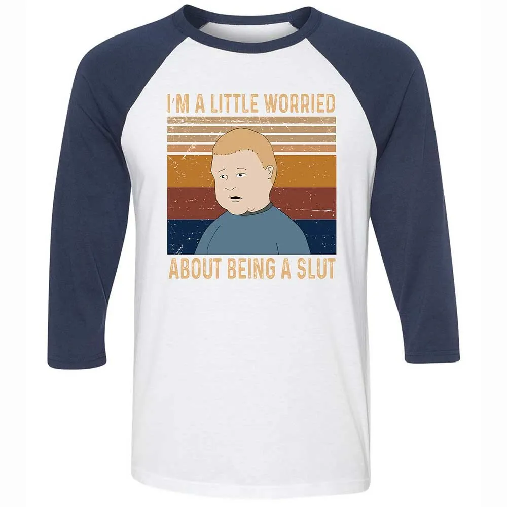 I'm a Little Worried About Being a Slut - White/Navy - 8
