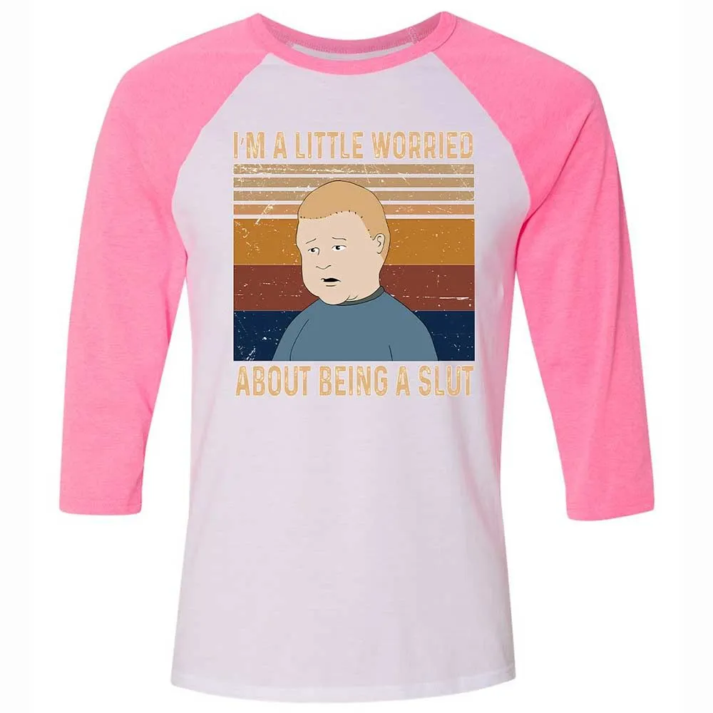 I'm a Little Worried About Being a Slut - White/Neon Pink - 12
