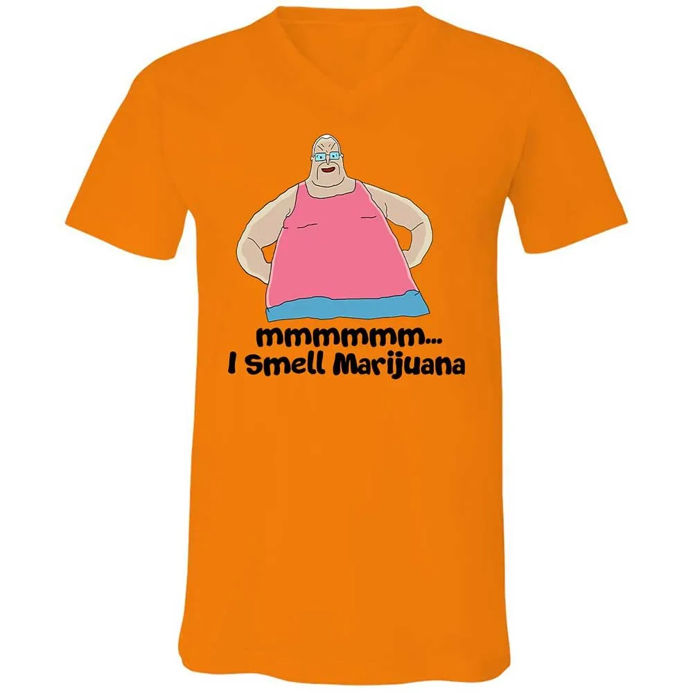 Unisex V-Neck T-Shirt - D3FQMEXJ - Orange - 7