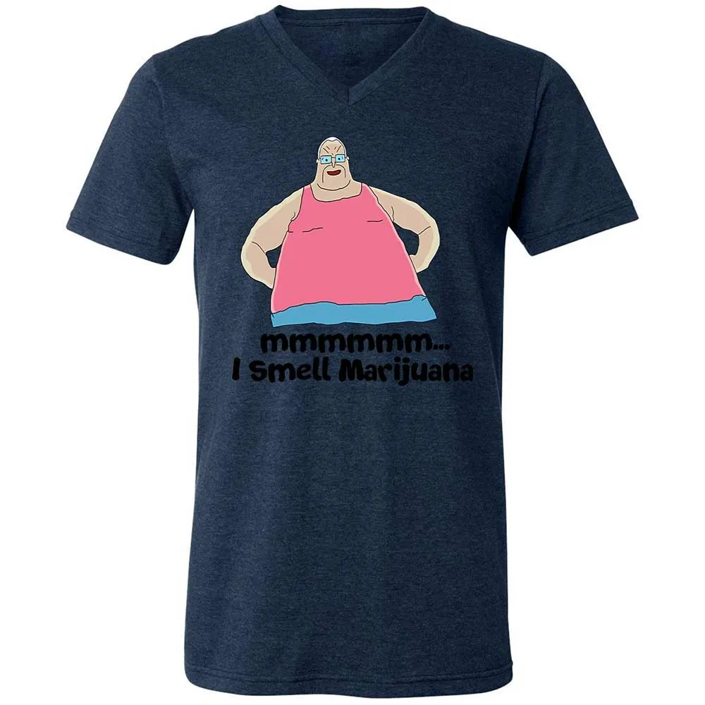 Unisex V-Neck T-Shirt - D3FQMEXJ - Heather Navy - 13