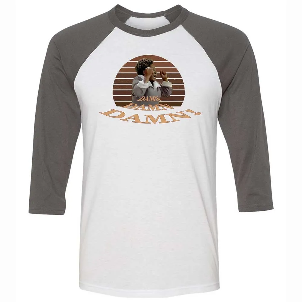 Unisex 3/4 Baseball Tee - FUR3SLY1 - White/Asphalt - 2