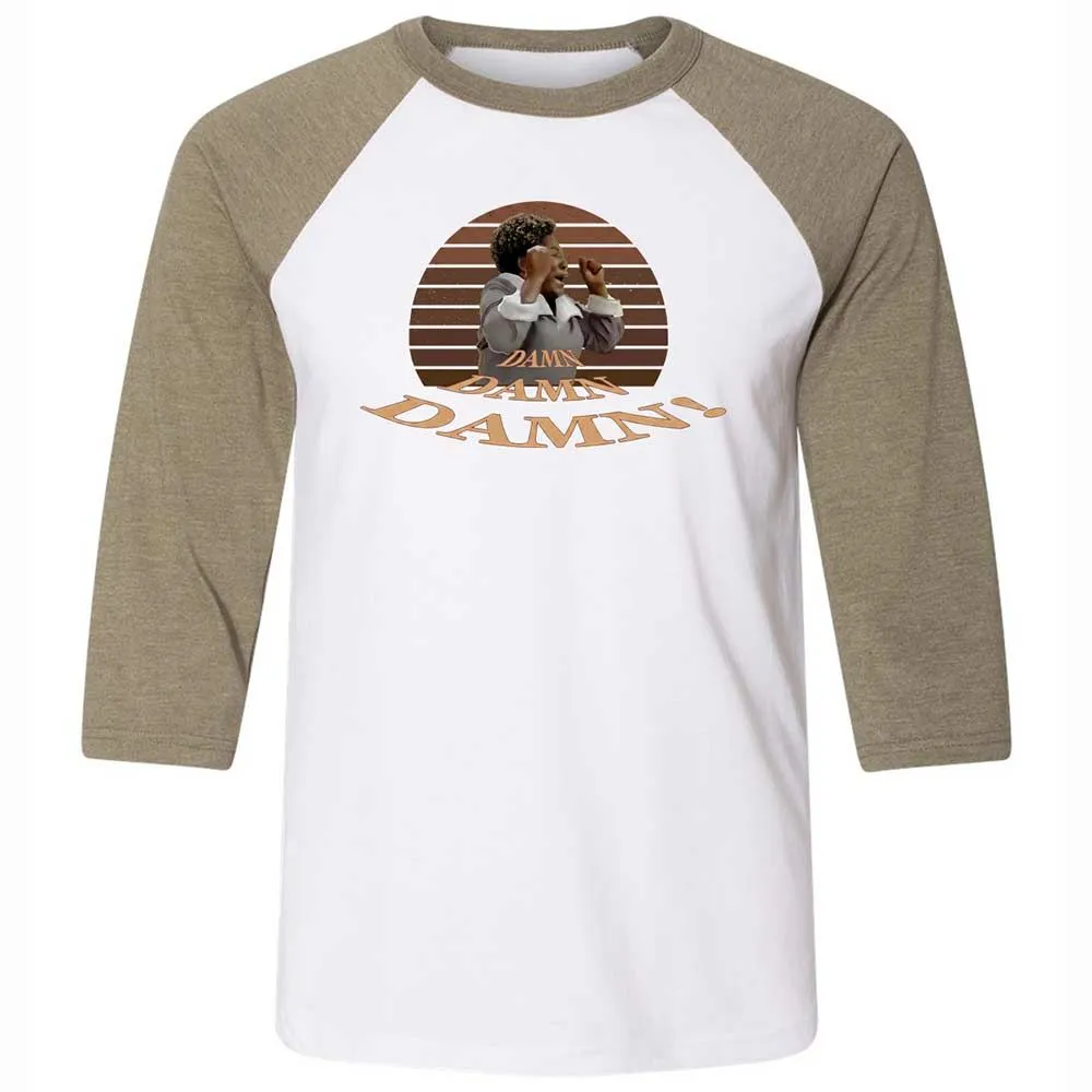 Unisex 3/4 Baseball Tee - FUR3SLY1 - White/Heather Olive - 4