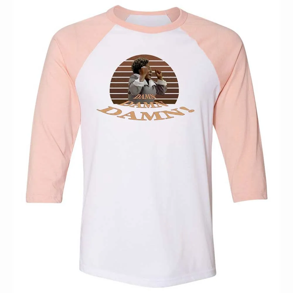 Unisex 3/4 Baseball Tee - FUR3SLY1 - White/Heather Peach - 5