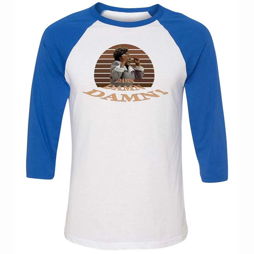Unisex 3/4 Baseball Tee - FUR3SLY1 - White/True Royal - 10
