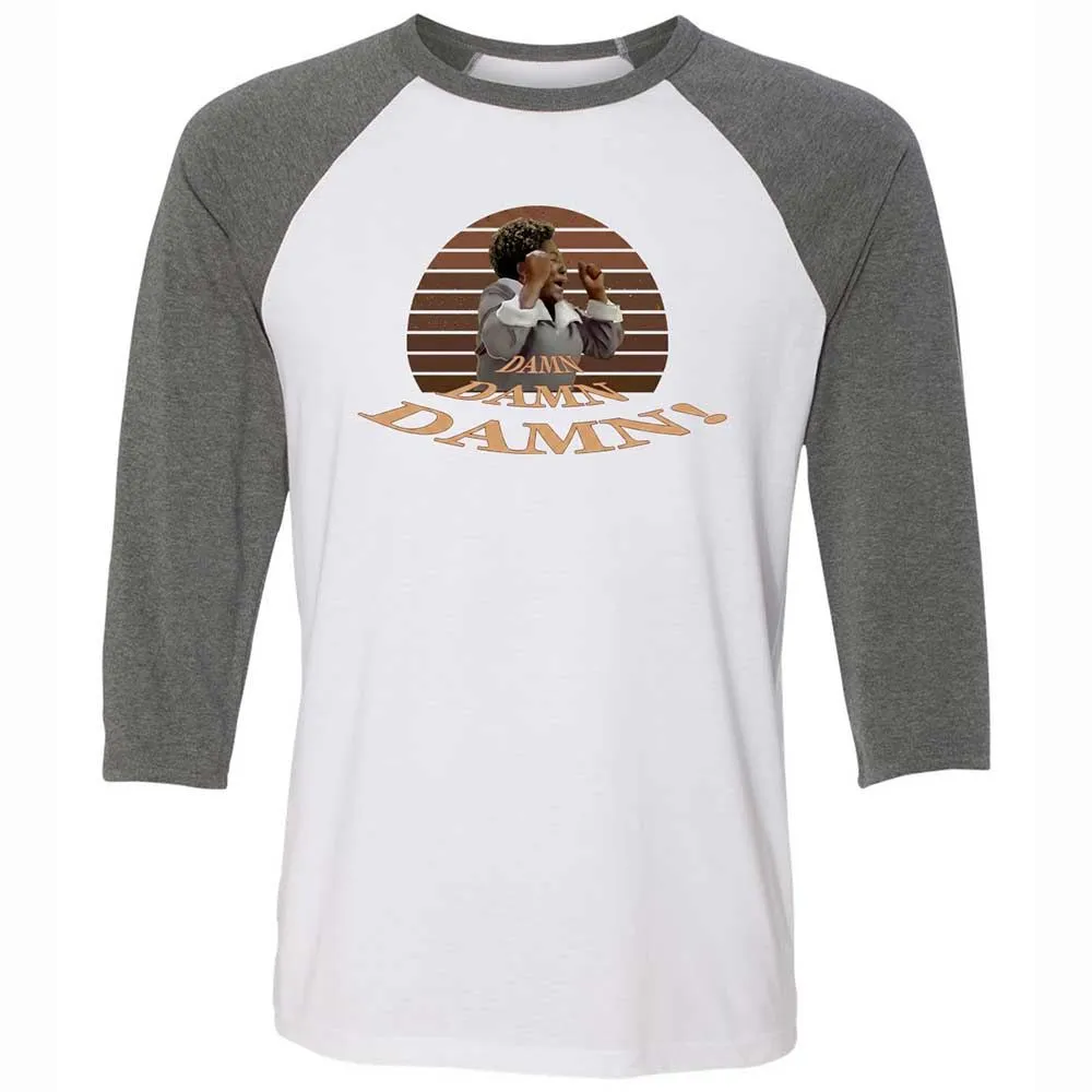 Unisex 3/4 Baseball Tee - FUR3SLY1 - White/Deep Heather - 11