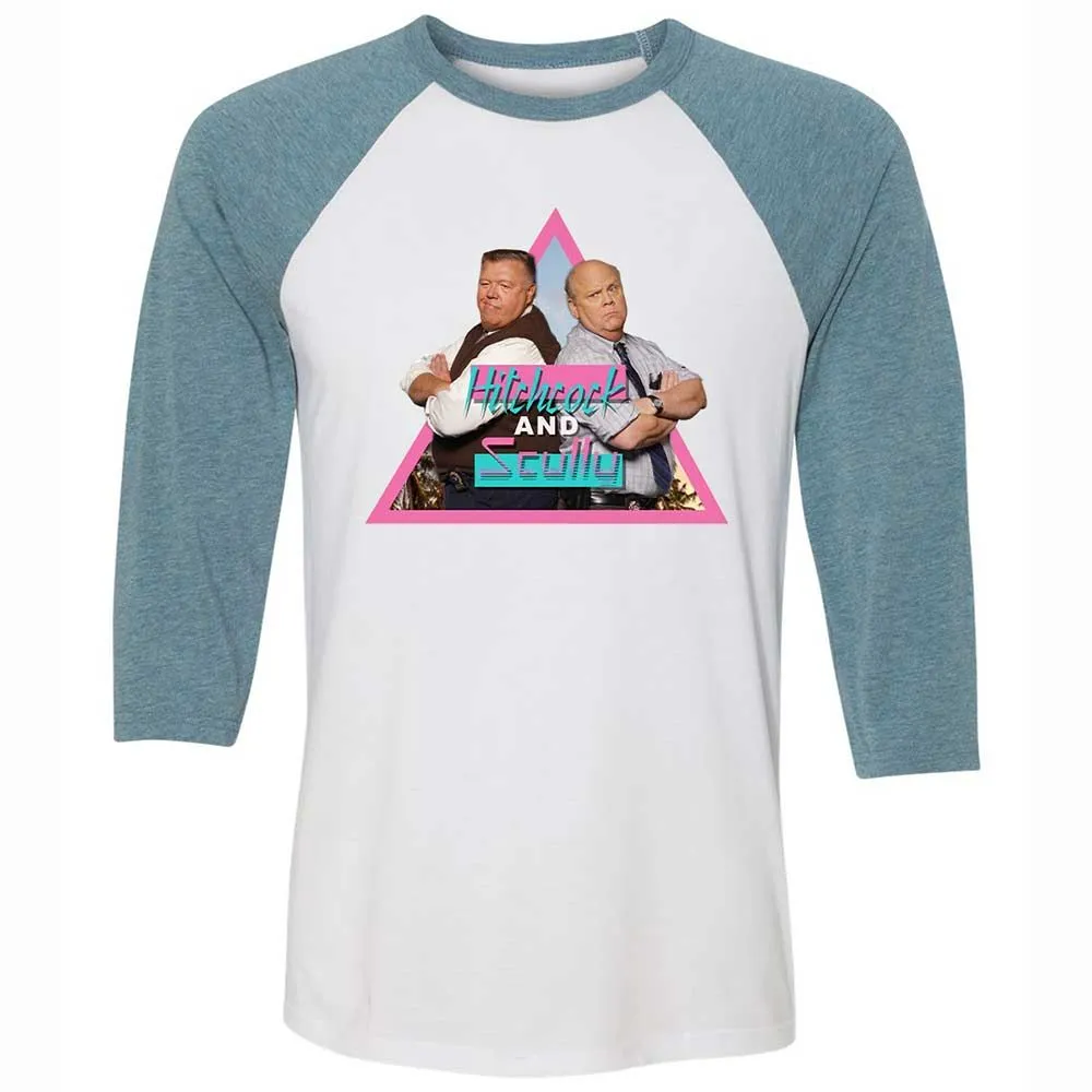 Unisex 3/4 Baseball Tee - CWWL6J8C - White/Denim - 3