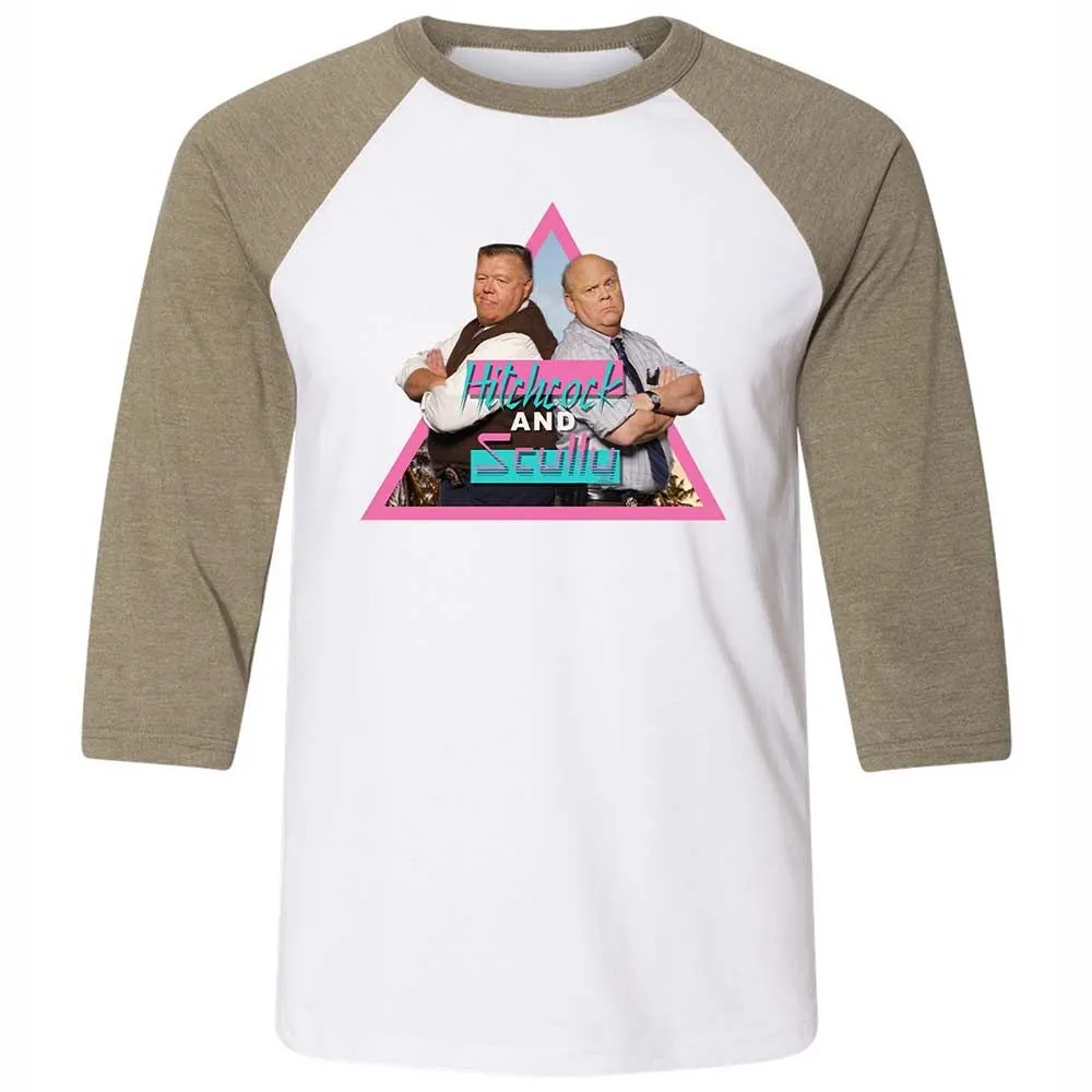Unisex 3/4 Baseball Tee - CWWL6J8C - White/Heather Olive - 4