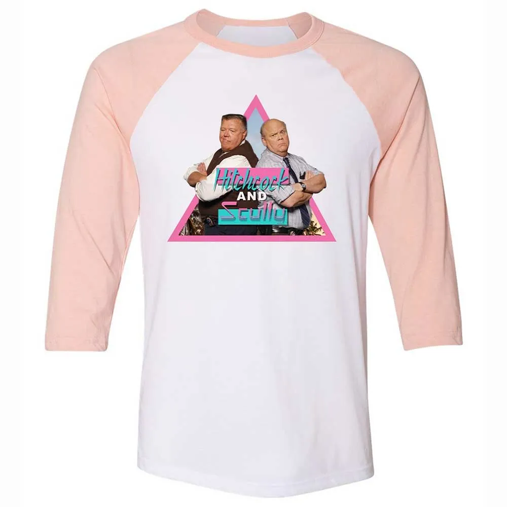 Unisex 3/4 Baseball Tee - CWWL6J8C - White/Heather Peach - 5