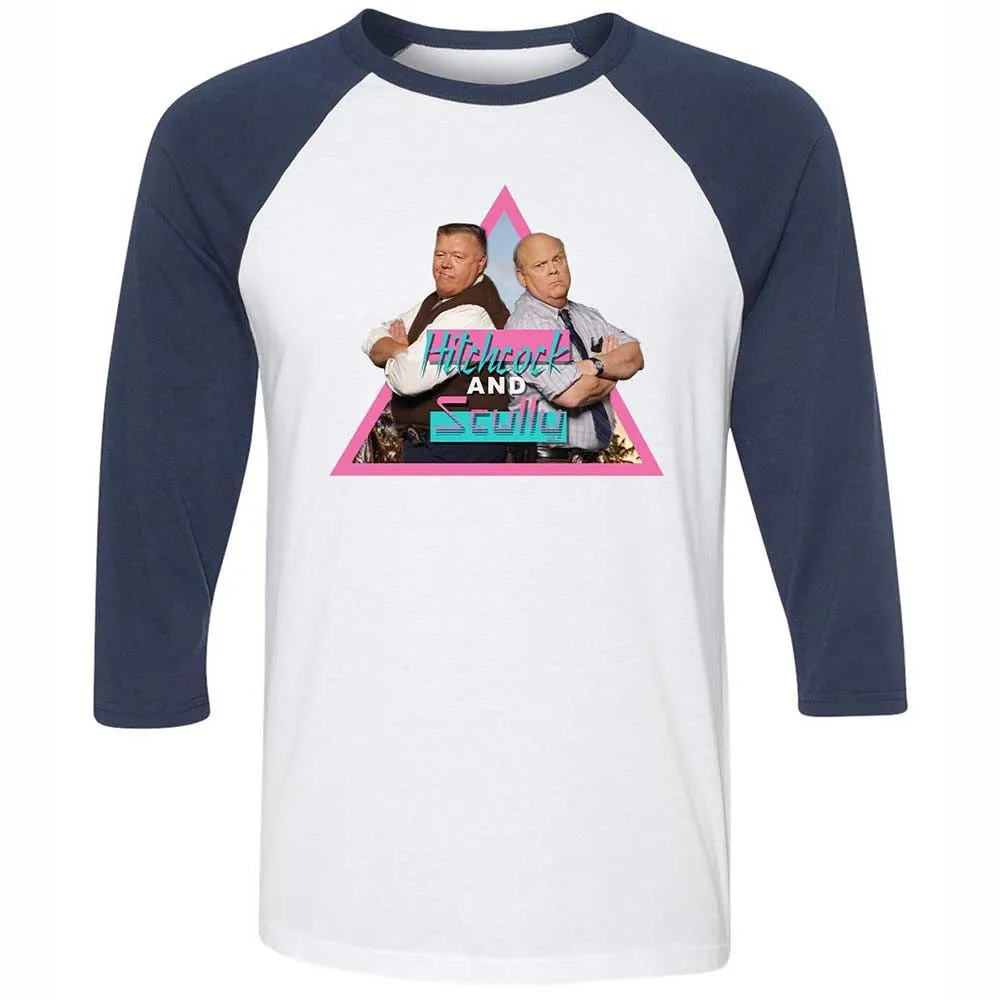 Unisex 3/4 Baseball Tee - CWWL6J8C - White/Navy - 8