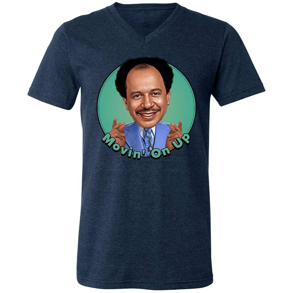 Unisex V-Neck T-Shirt - D8ACN94K - Heather Navy - 13