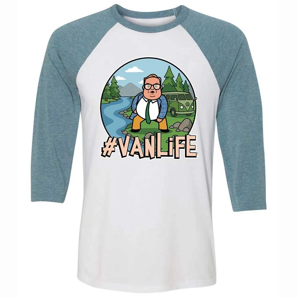 Vanlife living in a van down by the river - White/Denim - 3