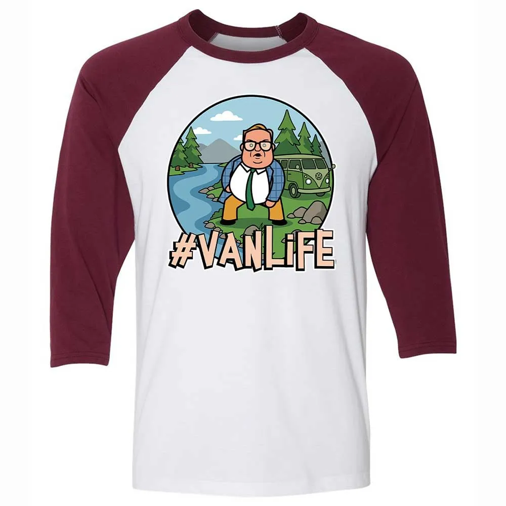 Vanlife living in a van down by the river - White/Maroon - 7