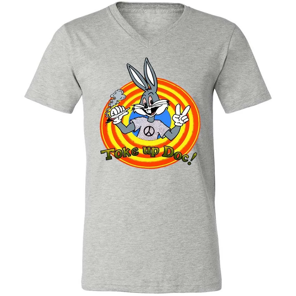 Unisex V-Neck T-Shirt - 3EPG2YFU - Athletic Heather - 2