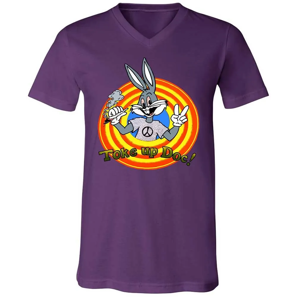 Unisex V-Neck T-Shirt - 3EPG2YFU - Team Purple - 10