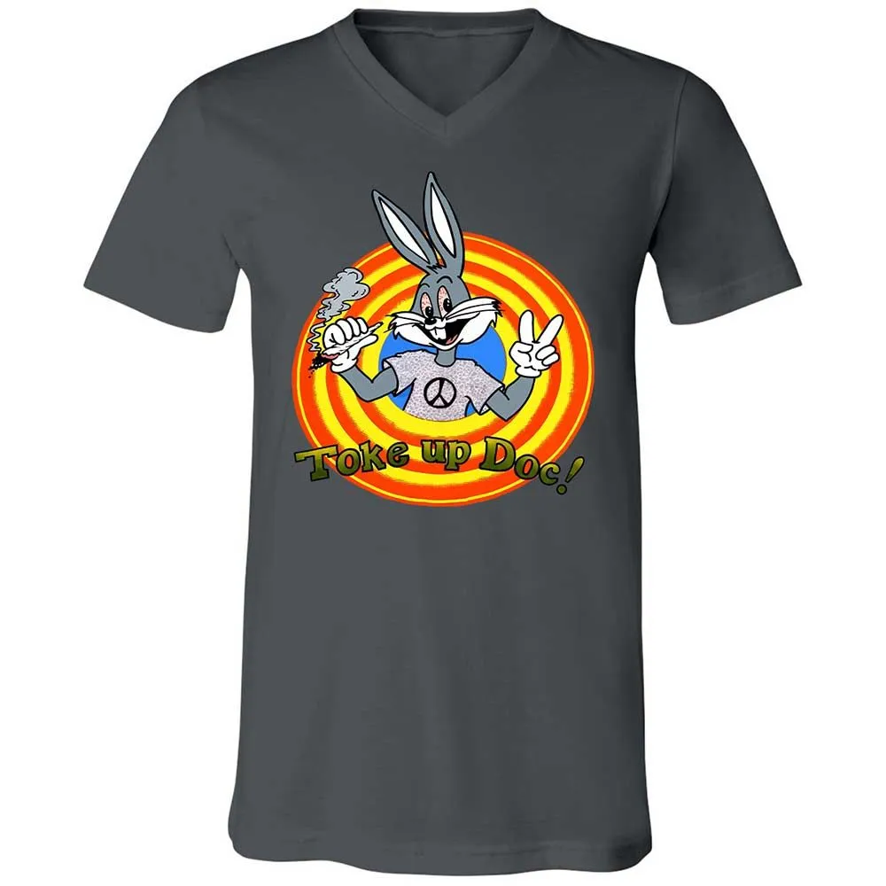 Unisex V-Neck T-Shirt - 3EPG2YFU - Asphalt - 16