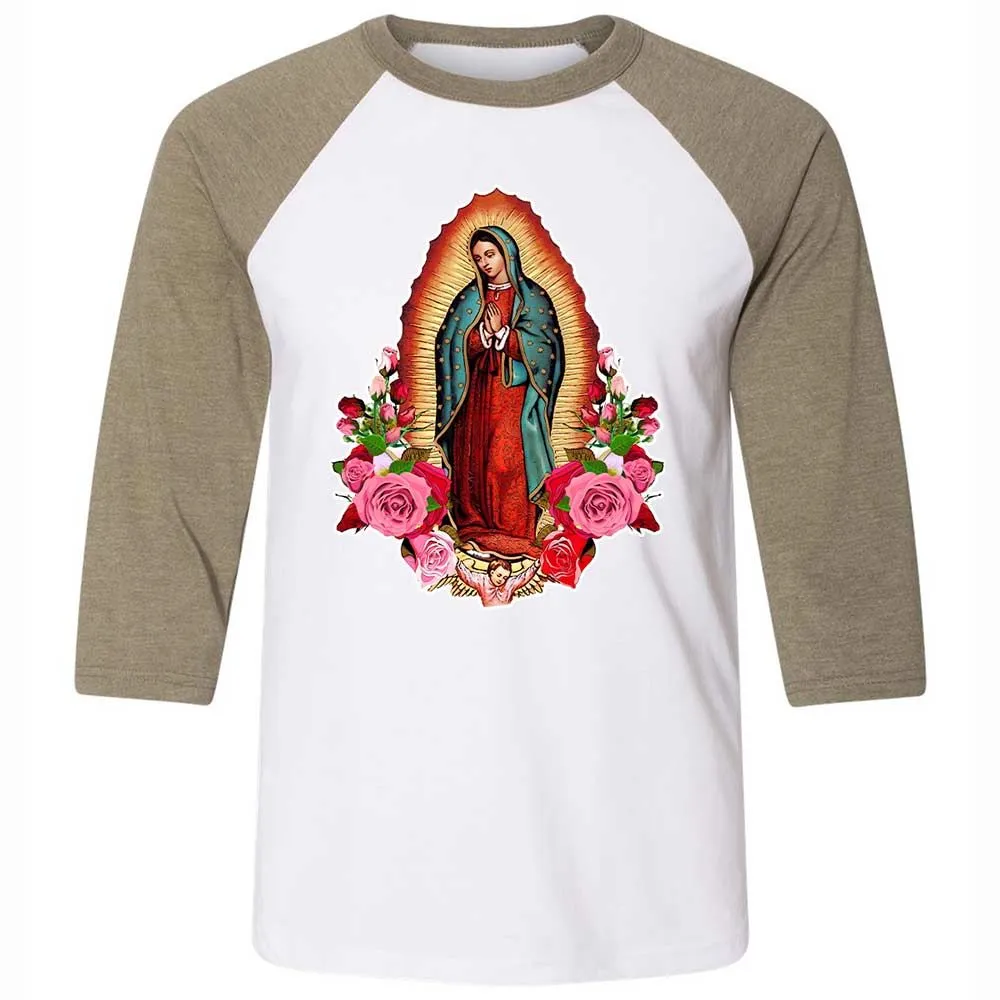 Our Lady of Guadalupe - White/Heather Olive - 4