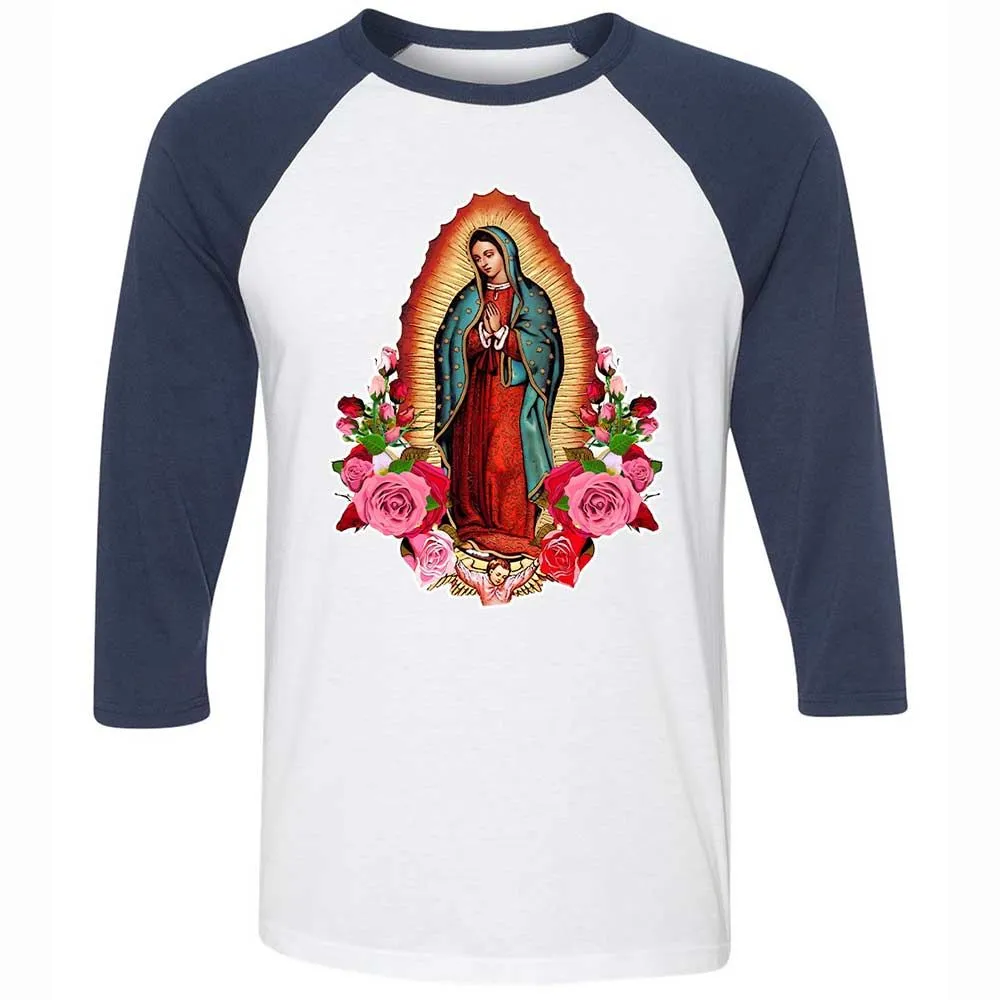 Our Lady of Guadalupe - White/Navy - 8