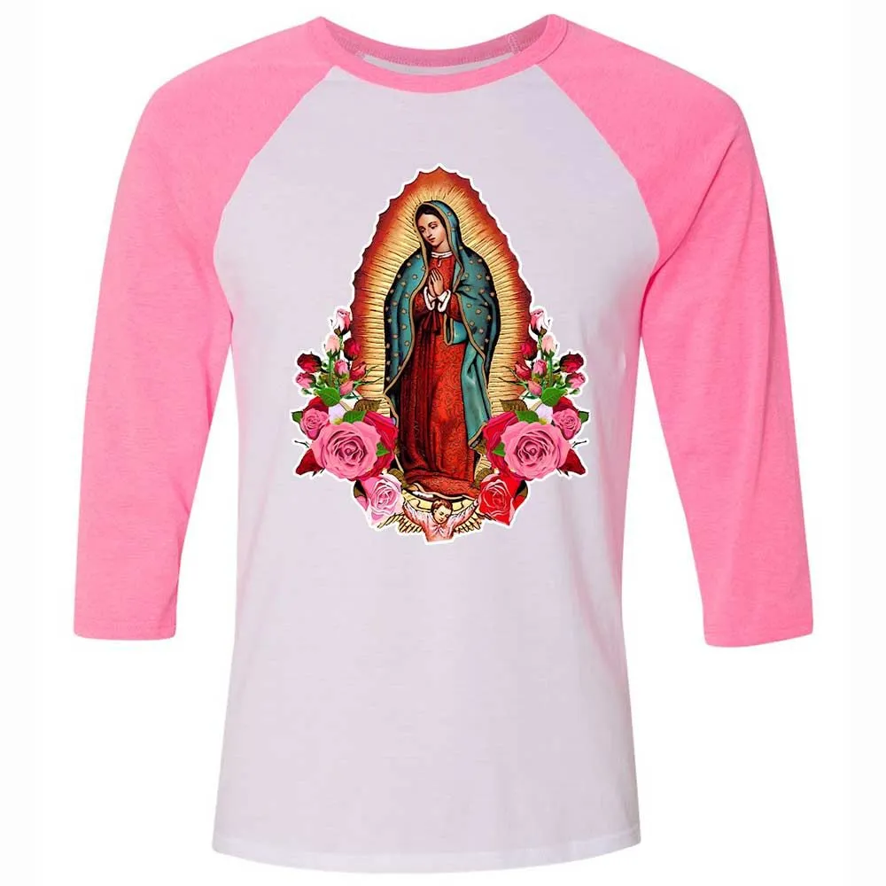 Our Lady of Guadalupe - White/Neon Pink - 12