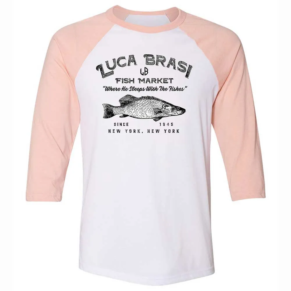 Unisex 3/4 Baseball Tee - 2UKKJMHH - White/Heather Peach - 5