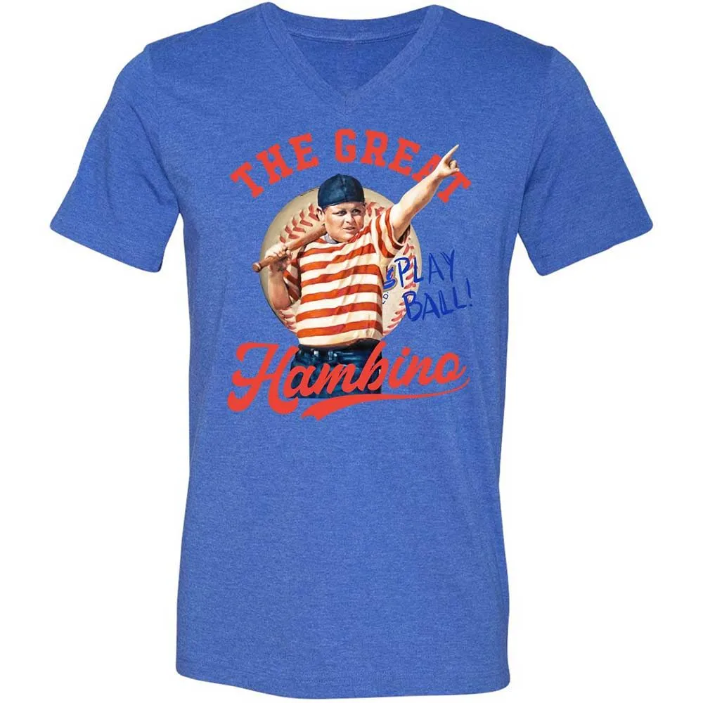 Unisex V-Neck T-Shirt - RRTYDV6Q - Heather True Royal - 4