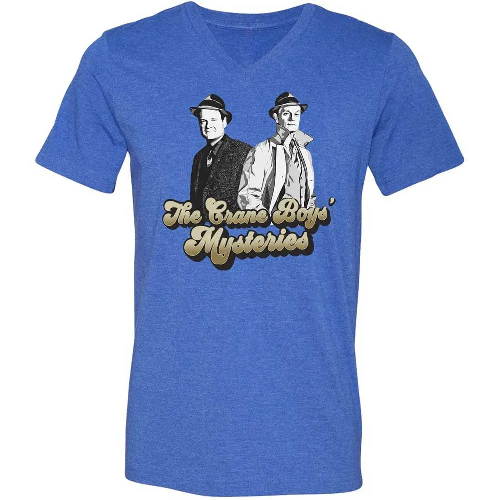 Unisex V-Neck T-Shirt - 35D6P8BD - Heather True Royal - 4