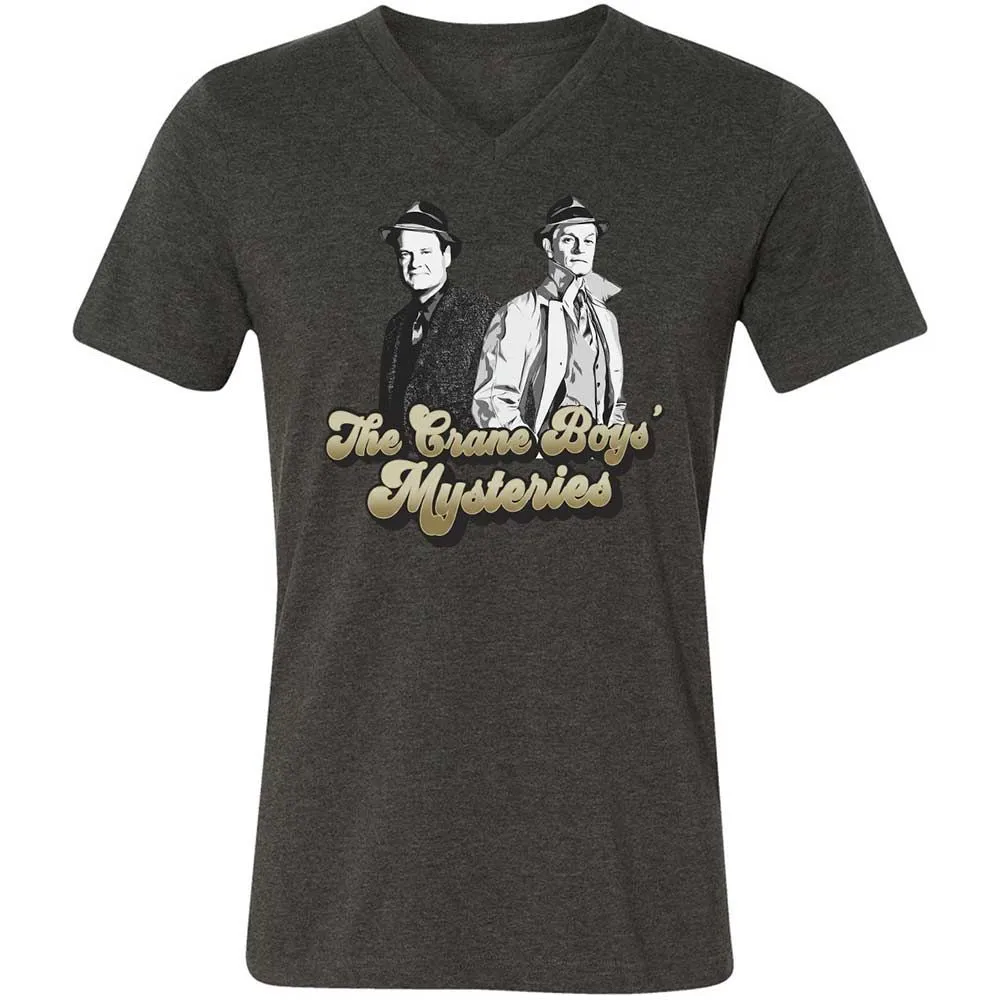 Unisex V-Neck T-Shirt - 35D6P8BD - Dark Grey Heather - 8