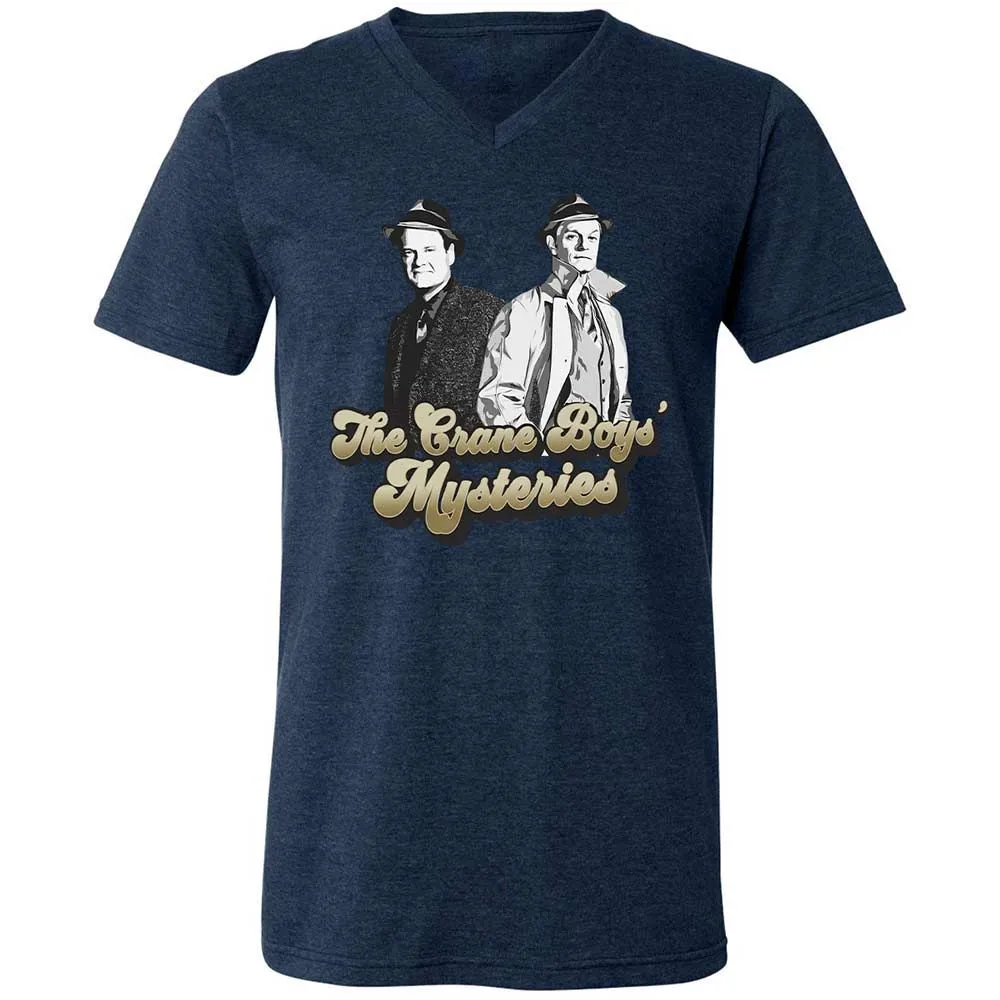 Unisex V-Neck T-Shirt - 35D6P8BD - Heather Navy - 13