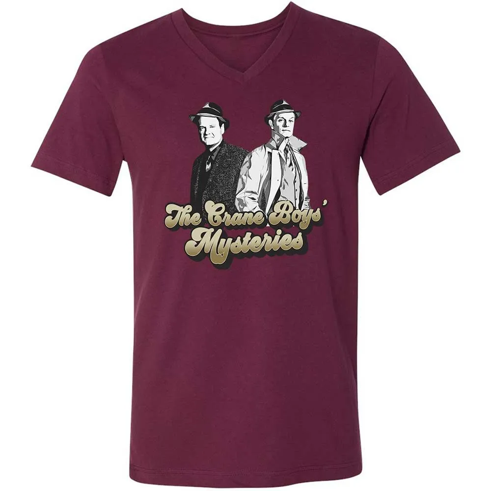 Unisex V-Neck T-Shirt - 35D6P8BD - Maroon - 14