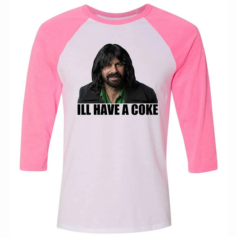 Unisex 3/4 Baseball Tee - BJACZBKE - White/Neon Pink - 12
