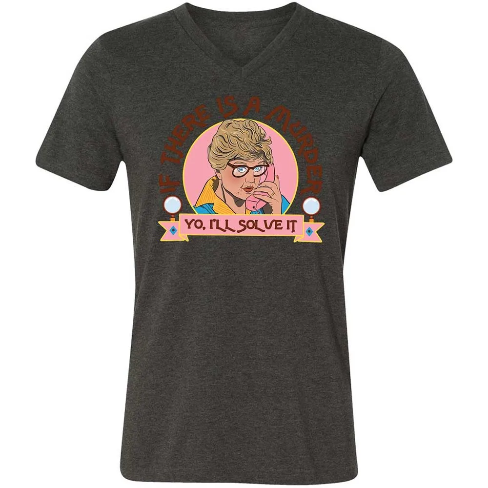 Unisex V-Neck T-Shirt - CEMHUW21 - Dark Grey Heather - 8