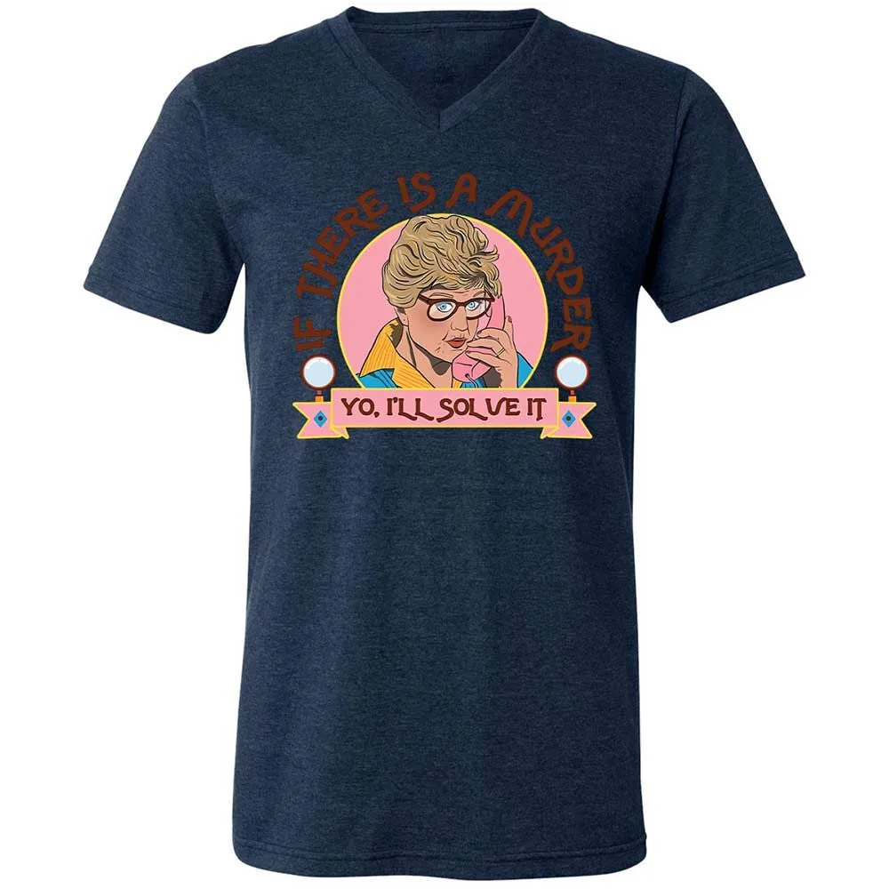 Unisex V-Neck T-Shirt - CEMHUW21 - Heather Navy - 13